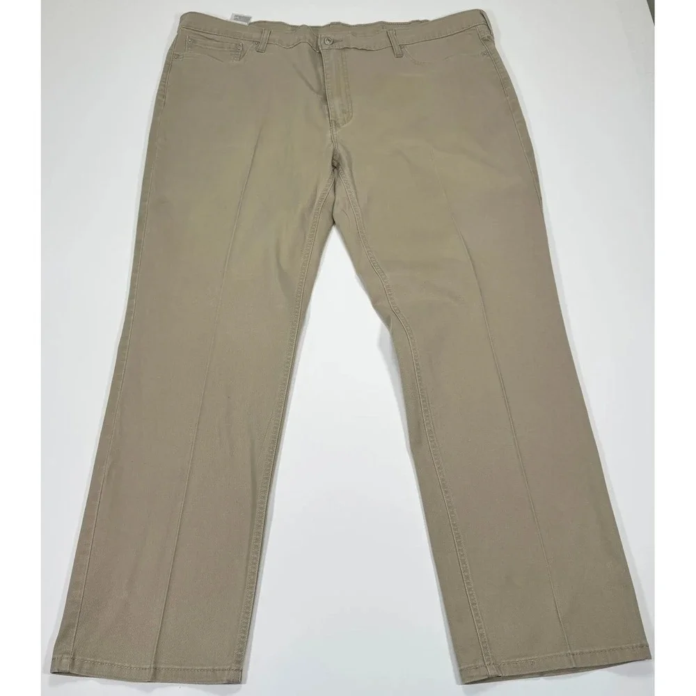 Levi's 541 Athletic Taper Khaki Pants Mens 46x34 Measures 46x32 Stretch Big Tall